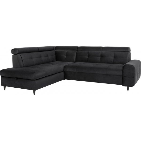 Matras Ecksofa mit offenem Ende links - Schwarz Matras Ecksofa mit offenem Ende links - Schwarz