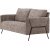 Indigofarbenes 2-Sitzer-Sofa - Beige