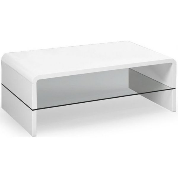 Windham Couchtisch - Wei (Hochglanz) / Glas