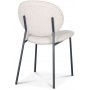 Kapitonierter Stuhl - Stoff beige/schwarz