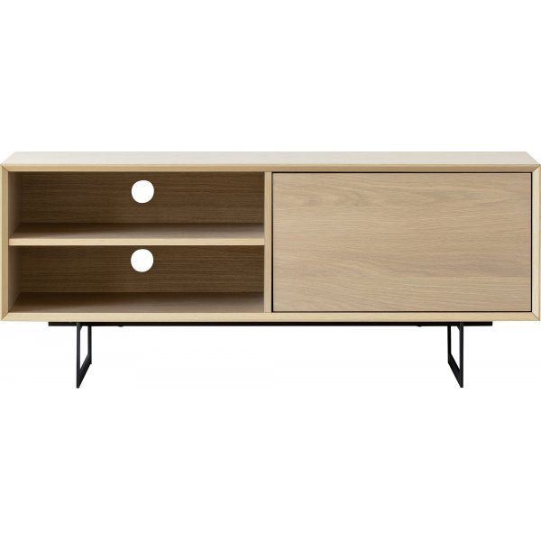 Vision TV-Bank 120 cm - wei pigmentiertes Eichenfurnier