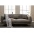 Simena 3-Sitzer-Sofa - Grau/Gold