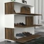 Napoleon Schuhschrank - Wei/Walnuss