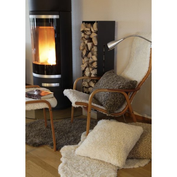 Lockiger Kissenbezug aus Schaffell Sahara