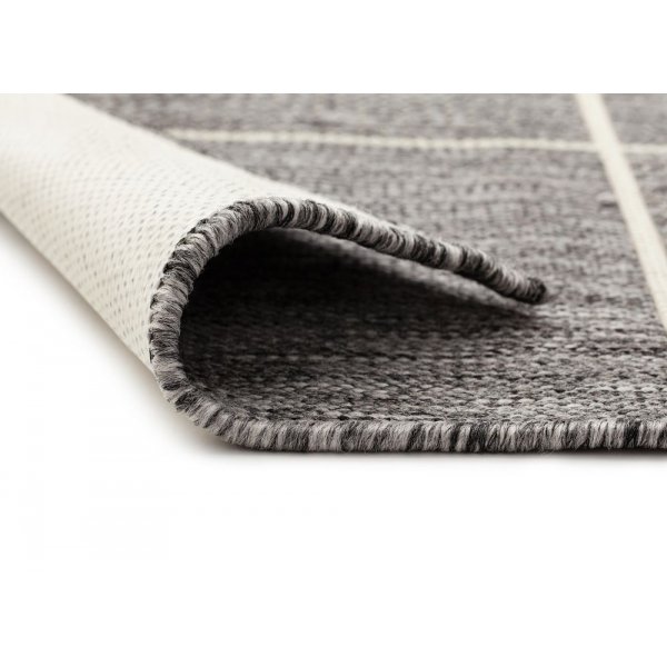 Flachgewebte Matte Matthews - Grau/Wei