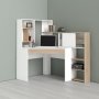 Function Plus Schreibtisch 138,4 x 101,6 x 141,1 cm - Wei/Eiche