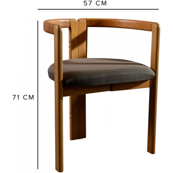 Cerni Esszimmerstuhl 2er-Pack - Eiche/Braun