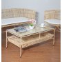 Galice Couchtisch Rattan 100 x 55 cm - Natur/Metall