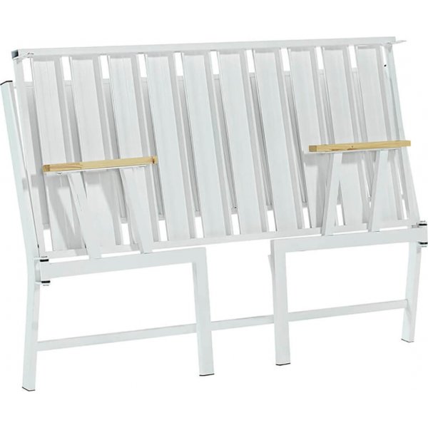 Lotus 2-Sitzer Outdoor-Sofa - Wei/Grn + Textilreinigung fr Mbel