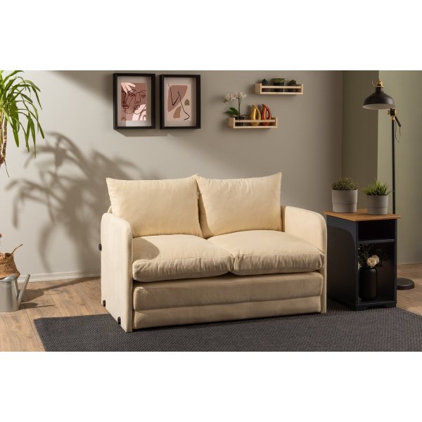 Saga 2-Sitzer-Schlafsofa - Creme