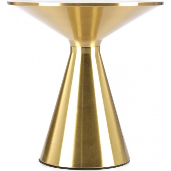 Tribeca Couchtisch Ø50 cm - Weißer Marmor/Gold Tribeca Couchtisch Ø50 cm - Weißer Marmor/Gold