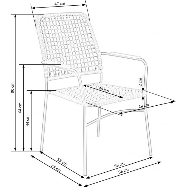 Cadeira Esszimmerstuhl 457 - Rattan/Schwarz