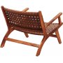 Porto Bello Sessel Teak / cognacbraunes Anilinleder