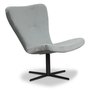 Milano Designer-Sessel - Hellgrau (Samt) / Schwarz