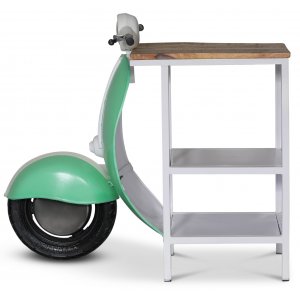 Vintage Vespa Bartheke/Nachttisch 104 x 44 cm - Weiß/Grün Vintage Vespa Bartheke/Nachttisch 104 x 44 cm - Weiß/Grün