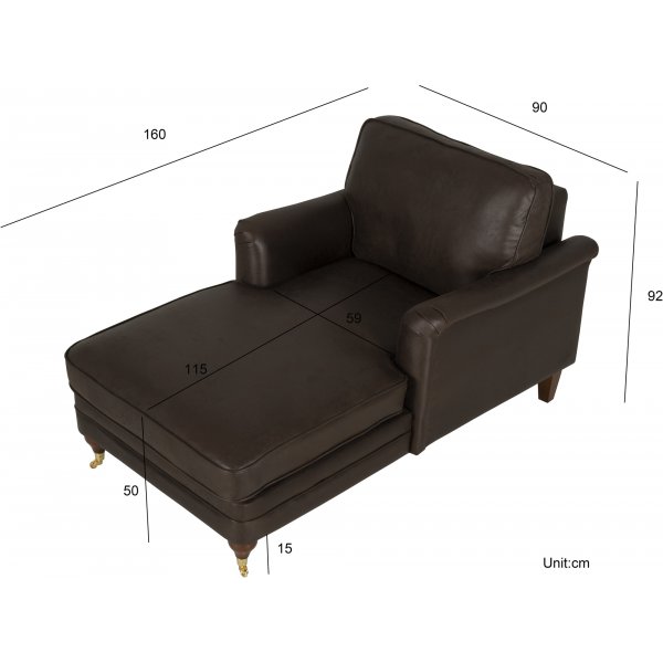 Howard Watford Deluxe Diwan-Sessel - Vintage-braunes Kunstleder Howard Watford Deluxe Diwan-Sessel - Vintage-braunes Kunstleder