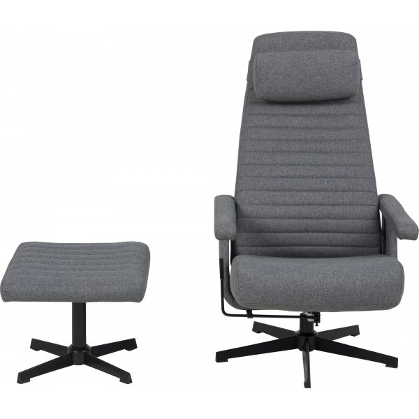 Tranby Relaxsessel mit Fuschemel - Grau