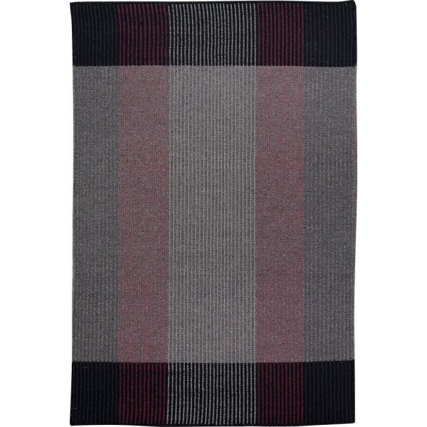 Kelim Teppich Harris - Kokosnuss - Schwarz-Rosa-XX cm