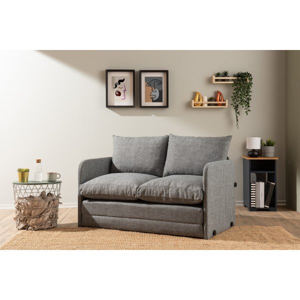 Saga 2-Sitzer-Schlafsofa - Hellgrau Saga 2-Sitzer-Schlafsofa - Hellgrau