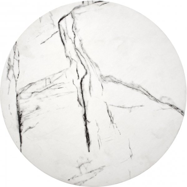 Tisvilde Couchtisch Ø40 cm - Weißer Marmor/Schwarz Tisvilde Couchtisch Ø40 cm - Weißer Marmor/Schwarz