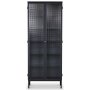 Revel Vitrine doppelt 80x200 cm - Schwarz / Kristallglas