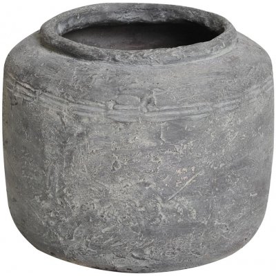 Rustikaler Keramiktopf 29 cm - Grau
