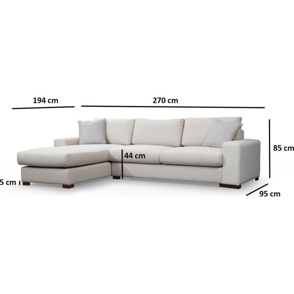 Langes Diwansofa - Beige