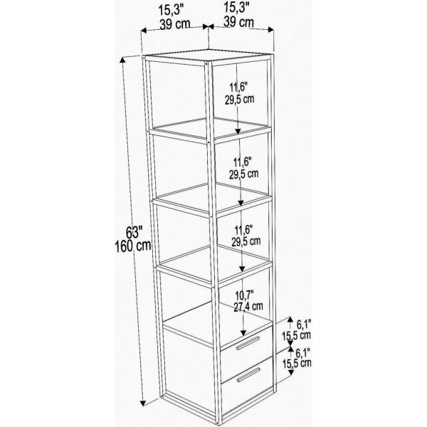 Robbins Bücherregal - Gold/Anthrazit Robbins Bücherregal - Gold/Anthrazit