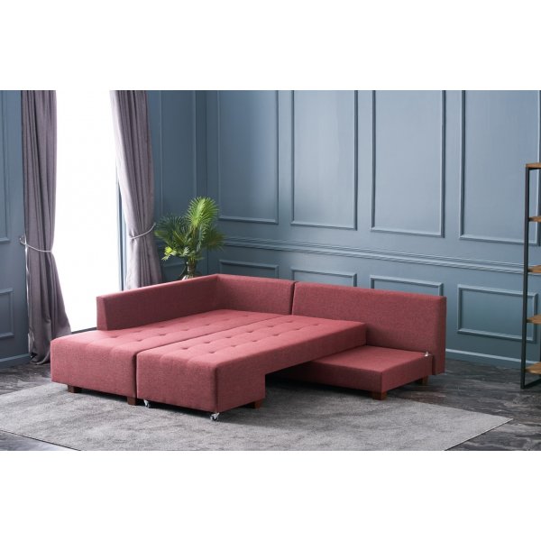 Ecksofa Manama - Burgund
