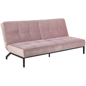 Perugia 2,5-Sitzer-Schlafsofa rosa Samt