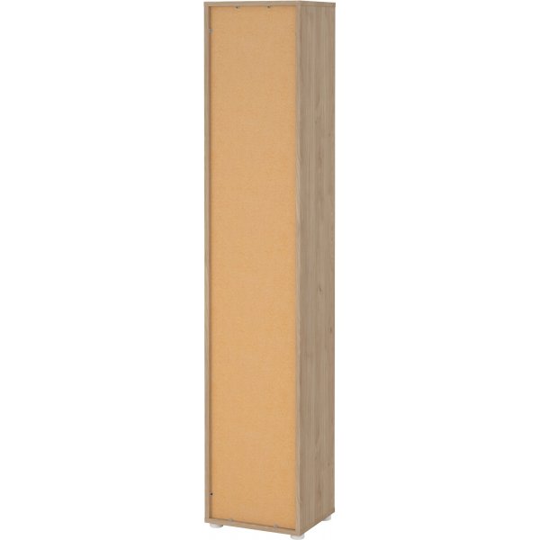 Schilder-B�cherregal mit Trennwand - Wei�/Hickory