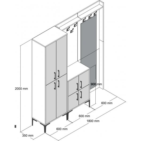 Berliner Flurmöbel abc - Nussbaum Berliner Flurmöbel abc - Nussbaum
