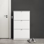 Schuhschrank mit 3 Fchern - Wei