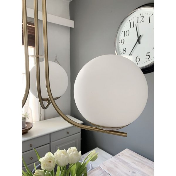 Orfeus Deckenleuchte - Messing matt/Opalweiß Orfeus Deckenleuchte - Messing matt/Opalweiß