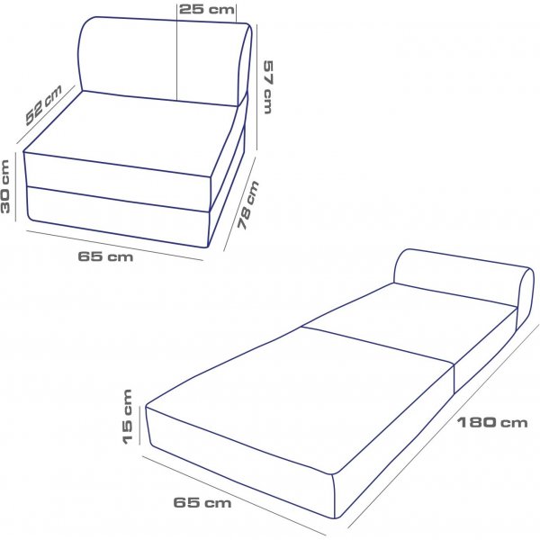 Magisches Schlafsofa - Hellgrau