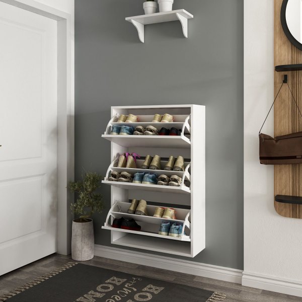 Lupa Wand-Schuhschrank - Weiß Lupa Wand-Schuhschrank - Weiß