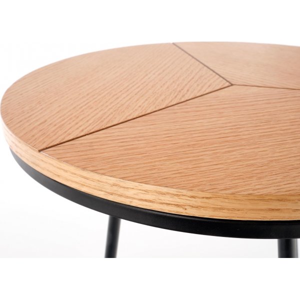 Polos Couchtisch 45 cm - Eiche/schwarz