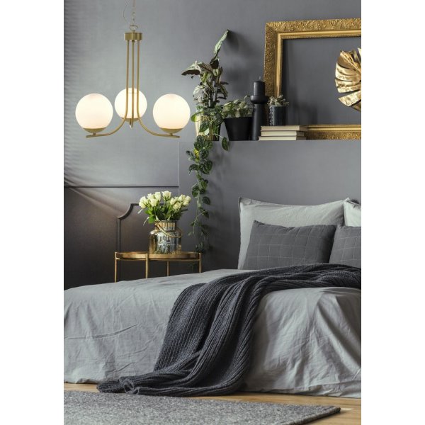 Orfeus Deckenleuchte - Messing matt/Opalweiß Orfeus Deckenleuchte - Messing matt/Opalweiß