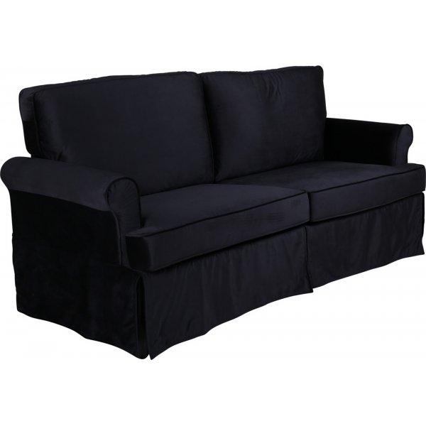 2-Sitzer-Sofa aus Stoff - Schwarz