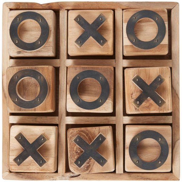 Tic Tac Toe - Holz/schwarz