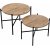 Thermo-Couchtisch-Set 60/50 cm - Kiefer/Schwarz