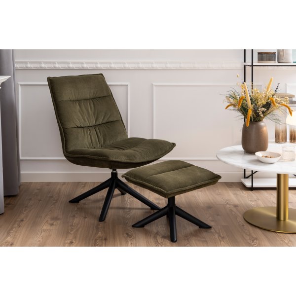 Blizzard Sessel mit Fuschemel - Grn