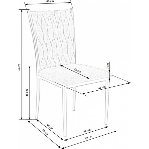 Cadeira Esszimmerstuhl 436 - Grau Cadeira Esszimmerstuhl 436 - Grau