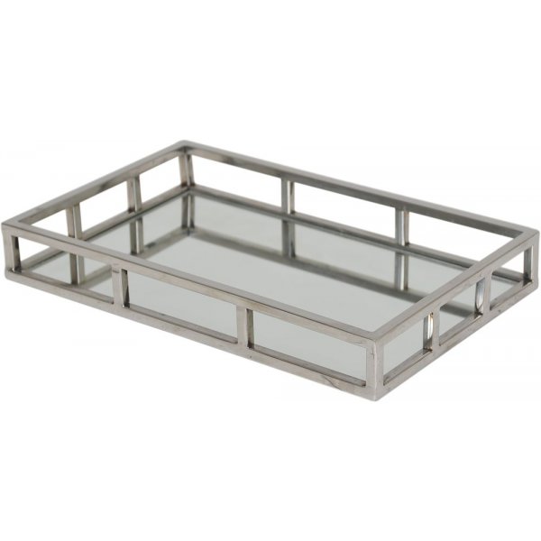 Chariton Spiegeltablett gro - Silberfarbe