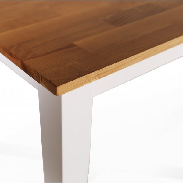 Dalars Essgruppe 180 cm Tisch wei/ Eiche + 6 Dalars Kreuz Esssthle