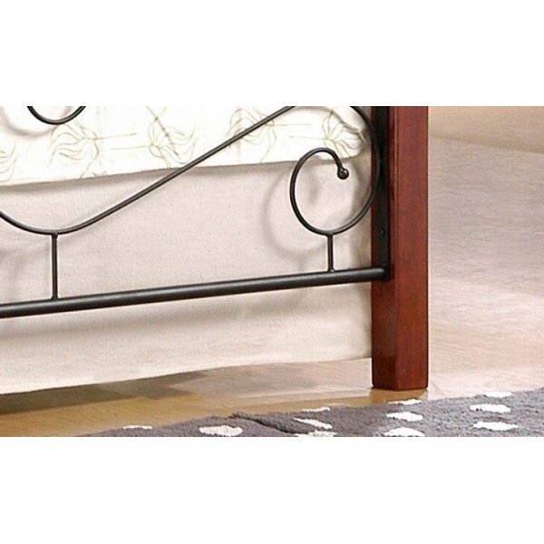 Litzy Bettgestell 120x200 cm - Antik Kirsche/Schwarz Litzy Bettgestell 120x200 cm - Antik Kirsche/Schwarz