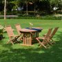 Salt Outdoor-Gruppe; Esstisch mit 4 Teakholzsthlen