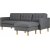 Diwan-Sofa, wendbar, grau Firenze