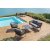 Ipanema Outdoor-Lounge-Set aus Teakholz und Olefin-Stoff mit Sofa, 2 Sesseln und Couchtisch - Grau