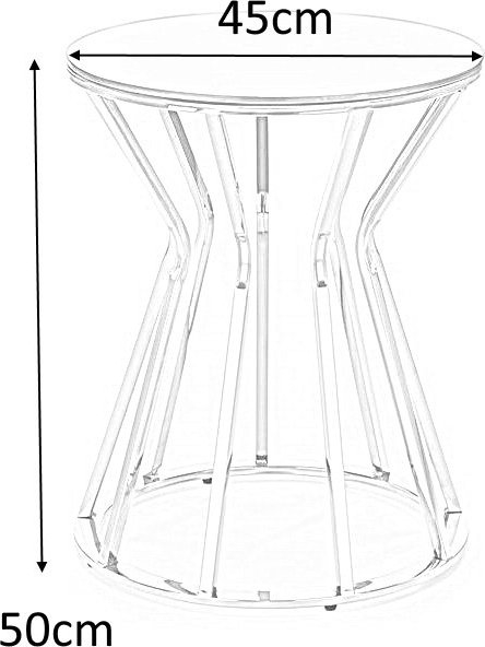 Afina Couchtisch 45 cm - Gold/Spiegelglas